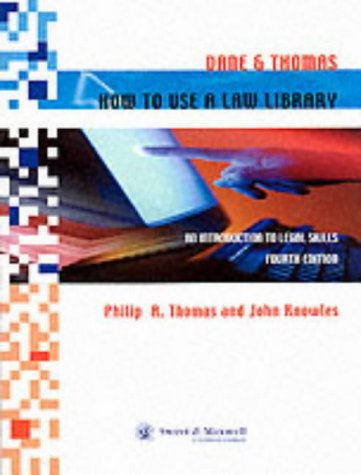 Dane and Thomas: How to Use a Law Library (9780421744103) by Jean Dane