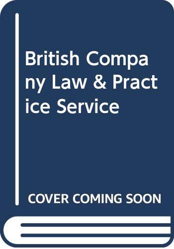 Imagen de archivo de British Company Law & Practice Service a la venta por Chiron Media