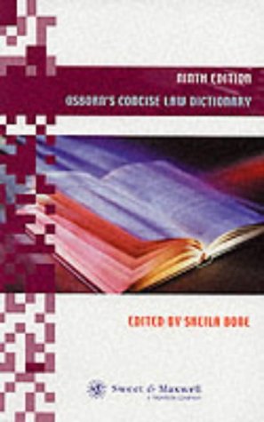 Imagen de archivo de Osborn's Concise Law Dictionary a la venta por Better World Books Ltd