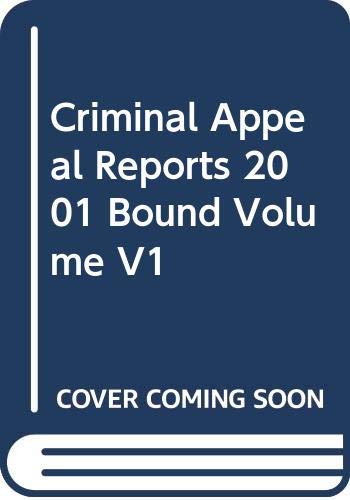 Stock image for Criminal Appeal Reports 2001 for sale by Phatpocket Limited