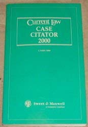 9780421768109: Current Law Case Citators (2000)