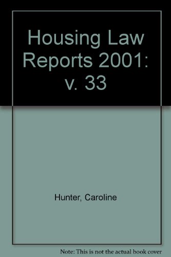 Housing Law Reports 2001 (9780421771109) by Arden QC, Andrew; Hunter, Caroline; Dymond, Andrew; Carter, David