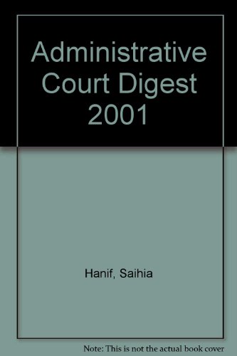 Administrative Court Digest 2001 (9780421779105) by Gordon QC, Richard; Venne, Roger; Le Sueur, Andrew