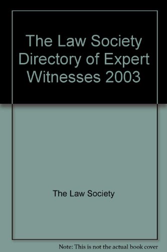 The Law Society Directory of Expert Witnesses 2003 (9780421782501) by Unknown Author