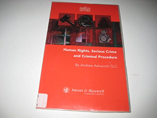 Stock image for Serious Crime, Human Rights and Criminal Procedure for sale by WorldofBooks