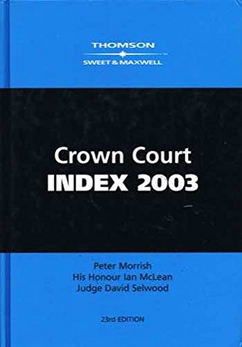 Beispielbild fr Crown Court Index 2003 zum Verkauf von Books Upstairs