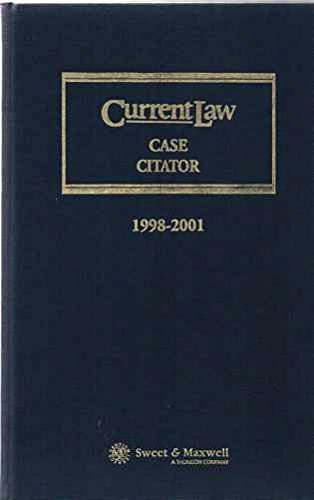 Beispielbild fr Current Law Case Citator zum Verkauf von Pigeonhouse Books, Dublin