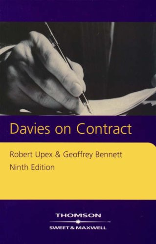 Imagen de archivo de Davies on Contract (Concise Course Texts) a la venta por WorldofBooks