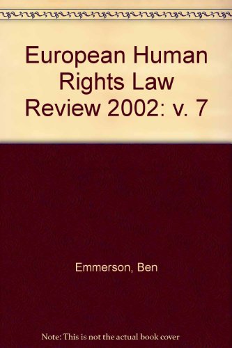 European Human Rights Law Review (v. 7) (9780421837508) by Unknown Author