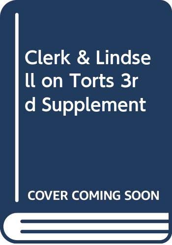 Clerk and Lindsell on Torts (Common Law Library) (9780421852204) by John Frederic Clerk