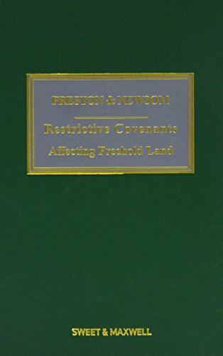 9780421858107: Preston and Newsom: Restrictive Covenants Affecting Freehold Land