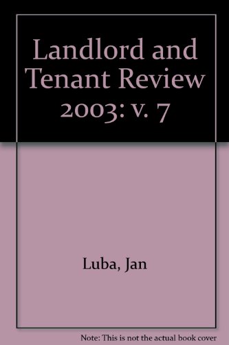 Landlord and Tenant Review (2003 Bound Volume) (9780421866201) by Pawlowski, Mark