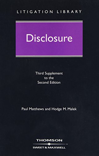 Disclosure (9780421874107) by Matthews, Paul