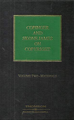 Imagen de archivo de Copinger and Skone James on Copyright a la venta por Better World Books Ltd