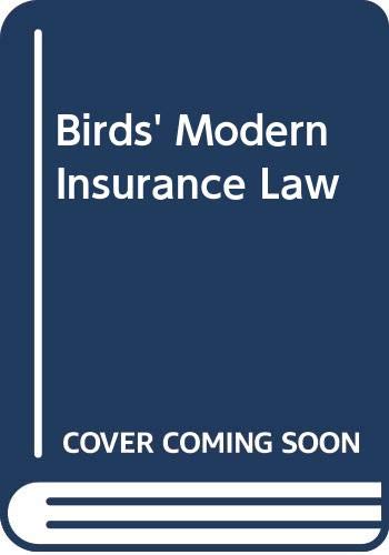 Imagen de archivo de Birds' Modern Insurance Law a la venta por Goldstone Books