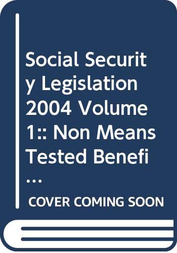 Social Security Legislation (Vol 1) (9780421888609) by Unknown Author