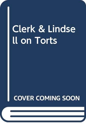 Clerk and Lindsell on Torts (9780421888906) by Anthony M. Dugdale
