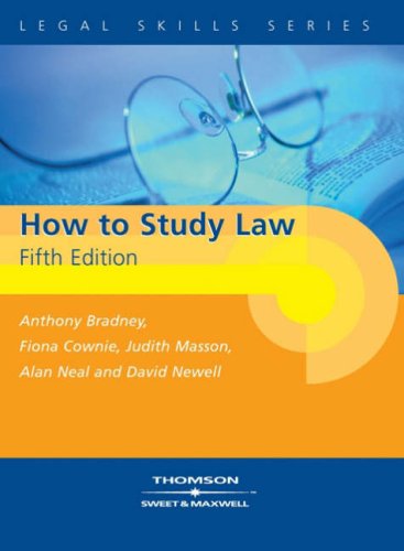 Imagen de archivo de How to Study Law a la venta por Better World Books Ltd