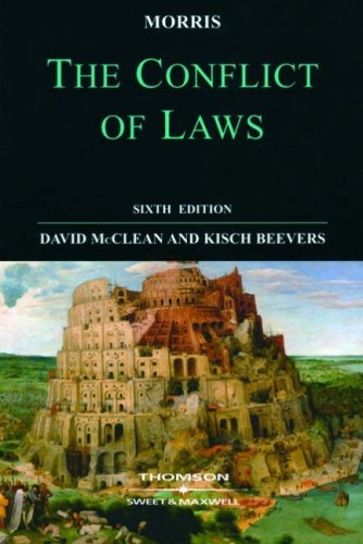 9780421894204: Morris: The Conflict of Laws