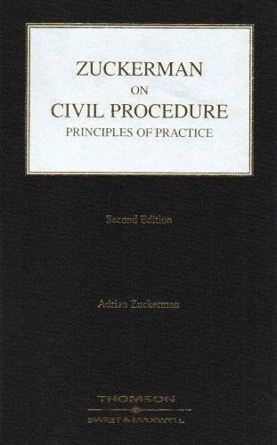 9780421919105: Zuckerman on Civil Procedure: Principles of Practice
