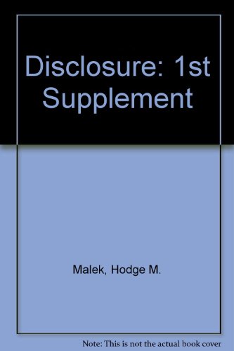 Disclosure (9780421920101) by Paul Matthews