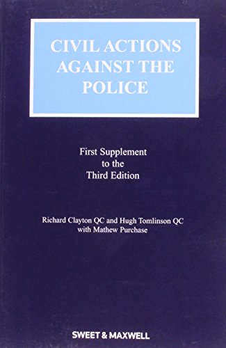 Beispielbild fr Civil Actions against the Police 1st Supplement zum Verkauf von AwesomeBooks