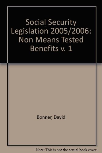 Social Security Legislation (v. 1) (9780421923300) by Unknown Author