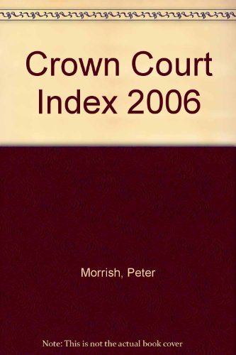 Beispielbild fr Crown Court Index zum Verkauf von Phatpocket Limited