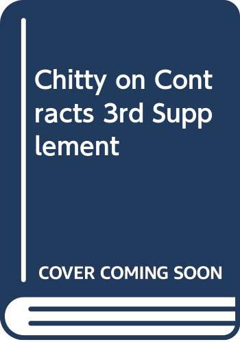 Imagen de archivo de Chitty on Contracts (3rd Supplement) a la venta por WorldofBooks