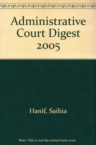 Administrative Court Digest (9780421933309) by Unknown Author