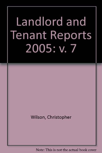 Landlord and Tenant Reports (2005 Bound Volume) (9780421935303) by Dowding QC, Nicholas