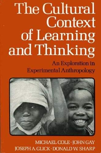 9780422756501: Cultural Context of Learning and Thinking: An Exploration in Experimental Anthropology (Social Science Paperbacks)
