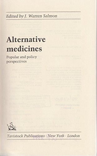 Beispielbild fr Alternative Medicines : Popular and Policy Perspectives zum Verkauf von Better World Books