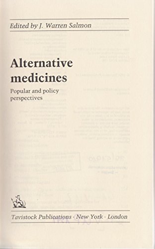 Imagen de archivo de Alternative Medicines : Popular and Policy Perspectives a la venta por Better World Books: West
