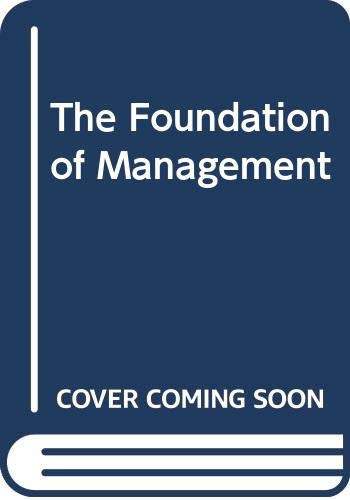 Beispielbild fr Foundation of Management zum Verkauf von AwesomeBooks