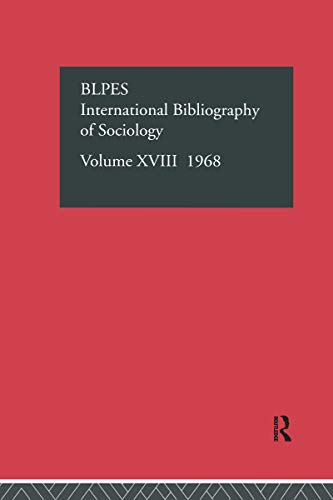 Stock image for IBSS: Sociology: 1968 Vol 18 for sale by Phatpocket Limited