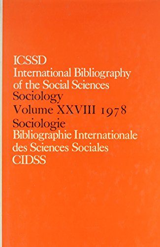 9780422808705: IBSS: Sociology: 1978 Vol 28
