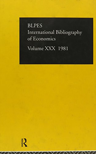 9780422810104: International Bibliography of the Social Sciences: Economics, 1981 (30)