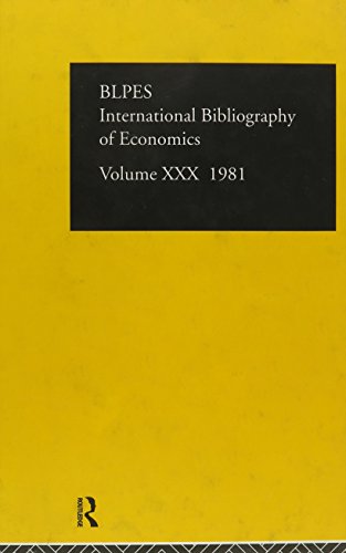 9780422810104: IBSS: Economics: 1981 Volume 30