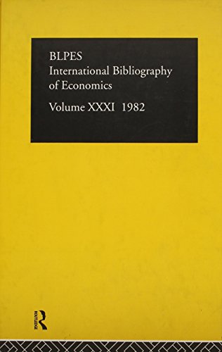 Stock image for IBSS: Economics: 1982 Volume 31 for sale by John Chandler Books