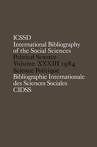 Stock image for International Bibliography of the Social Sciences: In English and French: Political Science for sale by Kennys Bookstore