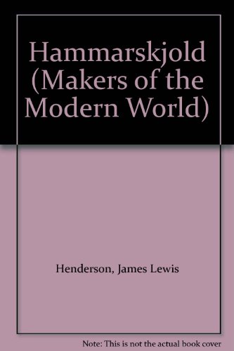 Beispielbild fr Hammarskjld: Servant of a World Unborn (Makers of the Modern World S.) zum Verkauf von Anybook.com