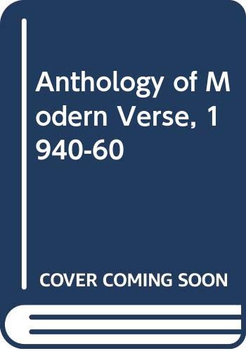 Anthology of Modern Verse, 1940-60 (9780423826401) by Elizabeth Jennings