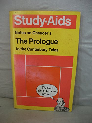 Beispielbild fr Notes on Chaucer's "Prologue to the Canterbury Tales" (Study Aid) zum Verkauf von medimops