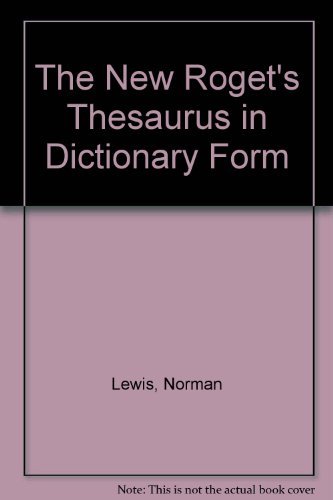 9780425022528: The New Rogets Thesaurus In Dictionary Form