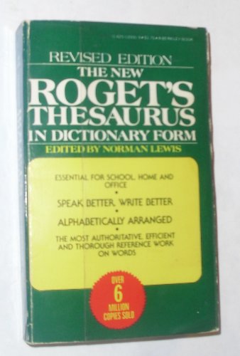 Beispielbild fr New Rogets Thesaurus zum Verkauf von Anderson Book