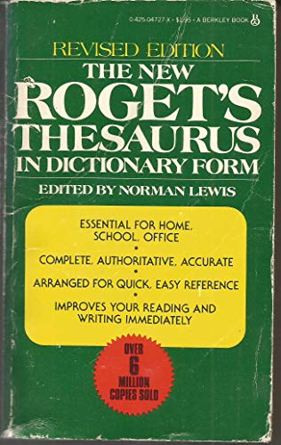 Beispielbild fr New Rogets Thesaurus zum Verkauf von Fallen Leaf Books