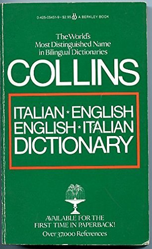 Beispielbild fr Collins Italian Dictionary zum Verkauf von Better World Books