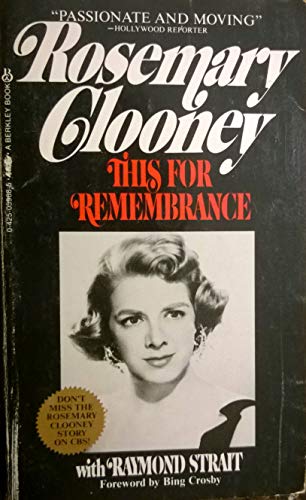 Imagen de archivo de Rosemary Clooney - This For Rememberance a la venta por text + tne