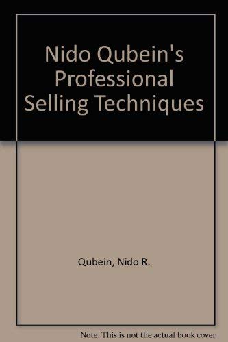 Beispielbild fr Professional Selling Technique zum Verkauf von Better World Books